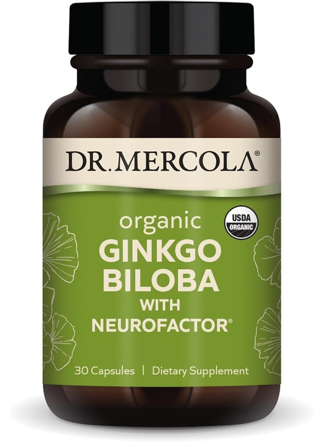 Dr. Mercola Organic Ginkgo Biloba with Coffee Fruit Extract Dietary Supplement - Image 1